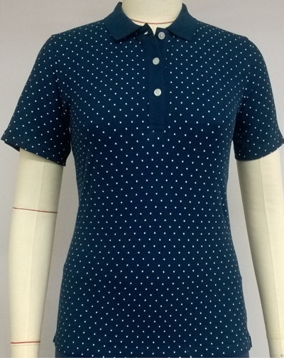 Mens short sleeve polo shirt with AOP