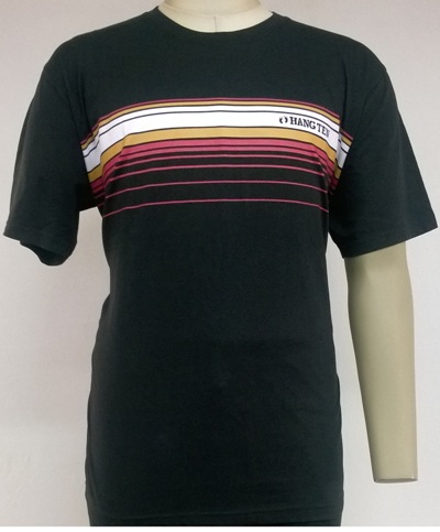 Mens short sleeve T-shirt with rubber print